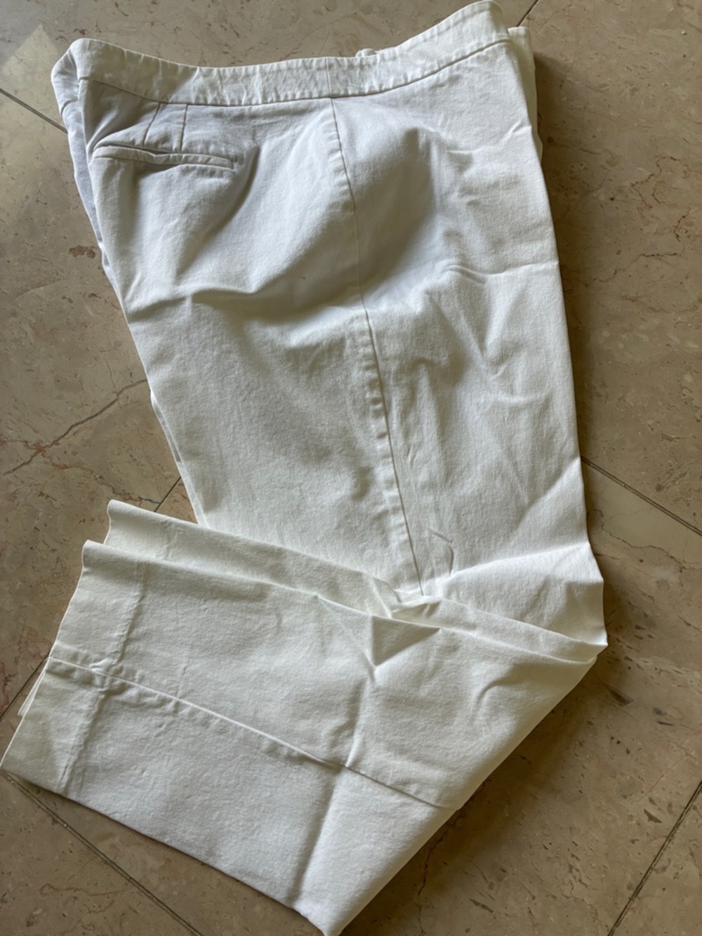 💖💖Talbots Cream Straight-Leg Dress Pants side zipper. Stretchy cotton blend💖💖